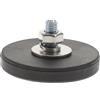 Alipis Base Magnetica per Lampadina Nero Rivestimento in Gomma | Magnete ad Alta Durezza, Montaggio Facile, Resistente All'usura, per Fari Auto e Trasmissioni