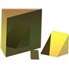 LXXOZ 1pc K9 Specchio ad angolo retto Pellicola dorata + Protezione Dimensioni 5 * 5 * 5-50 * 50 * 50 Elemento ottico Attrezzatura sperimentale K9 Vetro ottico(GM16-005-AU)