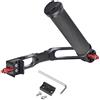 NovelGoal Staffa a L in fibra di carbonio con supporto pieghevole per slitta fredda compatibile con DJI Ronin RS2 RSC2 Mini Handheld Gimbal Stabilizzatore Accessorio (con 1 supporto su binario)