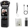 BJdfgE Videocamera tascabile 4K con stabilizzazione touch screen, videocamera sportiva portatile, piccola digitale for vlog su YouTube(With 32G Card,NO bracket)