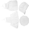 Veemoon 2 Set Costumi Chef per Ragazzo Ragazza Mesi Grembiule Bianco e Cappello da Cuoco per Abbigliamento Fotografico per Feste e Giochi di Cucina Morbido e Lavabile in Lavatrice