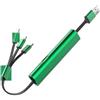 YIWOYI Cavo di ricarica rapida 3 in 1, cavo di ricarica multi USB in silicone liquido con porta di tipo C, micro e iOS, cavo di alimentazione ad alta velocità 3A (verde)