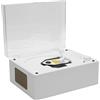 Xixian Lettore CD Portatile per Valigia Lettore CD Portatile con Telecomando di qualità Audio Chiara per L'apprendimento delle Lingue (Colore venature del legno bianco)