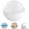 Generic Album fotografico digitale con sfera di cristallo 3D, lettore video a sfera di memoria, con display a LED, sfera di cristallo personalizzabile, regalo per anniversario, compleanno (bianco)
