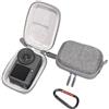 TEHAOUU Mini custodia protettiva compatibile con fotocamera DJI Osmo Action 6, antigraffio, con moschettone (grigio)