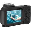 Annadue Fotocamera Subacquea Doppio Schermo, Fotocamera Impermeabile 4K da 65 MP con Batteria da 2500 MAh, Fotocamera Digitale Impermeabile con Zoom 10x 33 Piedi per Snorkeling, (ORANGE)