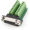 uxcell sourcing map DB15 D-Sub 15 pin Adattatore VGA vrouwelijke Jack terminals Breakout PCB Board DE