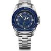 Victorinox Orologio Uomo Journey 1884 Ø 43 mm, Swiss Made, Automatico, Impermeabile fino a 200 m, Vetro Zaffiro, Bracciale Inox, Blu/Argento