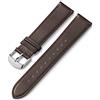 Timex IQ+ Move - Cinturino in pelle a sgancio rapido da uomo, 20 mm, cuciture marrone/tono argento, 20 mm, moderno