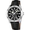 Festina Orologio Uomo Analogico in Pelle Nera - Movimento al Quarzo - Vetro Minerale ad Alta Resistenza - Impermeabile 5 ATM - Elegante - Multifunzione F16607/4 Special Prices