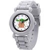STAR WARS The Mandalorian Orologio da polso analogico al quarzo per bambini con cinturino in silicone, grigio.