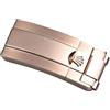 ROUHO Orologio Fibbia Acciaio Inox Pieghevole Chiusura Deployante Cinturino Orologio Ricambio Accessorio per Rolex Daytona-Oro Rosa 18mm