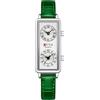 Gosasa Orologio al quarzo delle donne alla moda, quadrante rettangolare con i fusi orari doppi, resistente all'acqua di 30m
