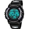 A ALPS Orologio per bambini da 3 a 12 anni, digitale, sportivo, multifunzione, con cronografo LED, impermeabile fino a 50 m, sveglia, calendario, orologio analogico per bambini con cinturino in silicone