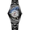 DAXIAOYU Orologio meccanico automatico da uomo con scheletro a triangolo irregolare di moda unico orologio da polso in acciaio inossidabile di lusso impermeabile luminoso business orologio,
