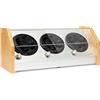 KLARSTEIN Garonne 6 - Scatola del tempo, Carica Orologi Automatici, Watch Winder con 3 Supporti Rotanti per 6 Orologi, 3 Velocità e 4 Modalità di Rotazione, Alloggiamento in Bambù, Argento