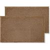 Astra Zerbino per esterni - Zerbino antispazzatura resistente alle intemperie - Zerbino antiscivolo per ingresso e balcone - Set di 2 45x75 cm beige