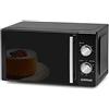 G3 Ferrari G10109 AllBlack Forno Microonde Con Cottura Combinata, 20 Litri, 3 modalità di cottura, Funzione Grill, Luce interna, Timer, Vetro a specchio, Accessori inclusi, Nero