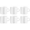 H&H Nuvola Set 6 Tazzine da Tè in Vetro Borosilicato, Senza Piattino, 225cc - Eleganza e Resistenza per un'Esperienza di Tè Raffinata