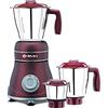 Bajaj Ivora Miscelatore-frullatore rosso porpora con 3 pentole con rivestimento antigermico e antipolvere - rosso (Classe energetica A++)