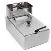 Royyalpa Friggitrice professionale in acciaio inox, 2500 W, pentola elettrica da 5,5 l, 220 V, per supermercati ristoranti