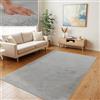 TT Home Tappeto Pelo Lungo Soggiorno Peloso Monocromatico Moderno, Colore: Grigio, Dimensione:120x160 cm