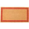 Casa Service BASSANO Zerbino Cocco Naturale Cornice 50x90 cm Rettangolare Fondo Gomma PVC per ingresso Resistente Lavabile Antiscivolo (Red)