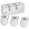 alpina Set di 3 mini brocche tradizionali in ceramica bianca per versare panna con pancetta, latte, salsa, sugo, crema pasticcera