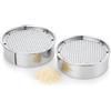 DANYX Kit 2 Grattugie Formaggio in Acciaio Inox con Contenitore - Grattugia Professionale Made in Italy per Parmigiano, Pane, Cioccolato e Spezie - Lavabile in Lavastoviglie, Design Moderno e Resistente