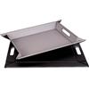 FreeForm Tradestock FreeForm Vassoio piccolo in Finta Pelle reversibile, 45 x 35 cm, 1 pezzo, colore: Grigio/Nero