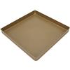 WPKD BLUEIY Teglia di Forma Quadrata in Lega d'Alluminio,Dorata Teglia da Forno Antiaderente,per Cuocere la Pizza Al Pane(28x28x3cm,Oro)