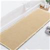 FASCINATDECO Tappeto Bagno Assorbente - Tappeti Bagno Antiscivolo Waffle Assorbente ad Asciugatura Rapida - Tappeto Bagno Antiscivolo Lavabile Morbido in Microfibra (Beige,60x180 cm)