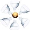 通用 ZYUJIA MR16 7W bianco caldo 3000K lampadine LED (equivalente 70W lampadina alogena) 700LM GU5.3 riflettore non dimmerabile a risparmio energetico AC 85-265V 6 confezioni