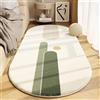 BESTORI Ovale Tappeto Salotto, Antiscivolo, Soffice, Tappeti a Pelo Corto Shaggy, Design Geometrico Tappeto Decorativi Morbido per la Camera Interni, Stile 6, 80x180 cm