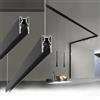 TOT ELECTRIC BINARIO MAGNETICO A SUPERFICE parete sospensione 2m 48V nero per faretti led con copertura da esterno