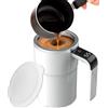 Generic Tazza da caffè intelligente con coperchio, tazza magnetica per mescolare, tazza di miscelazione automatica con display LCD della temperatura, tazza da caffè ricaricabile, tazza da caffè intelligente