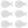 Zerodeko 6pezzi Ciotole Ceramica Forma Di Coda Di Balena Da Mini Ciotole Per Salse e Frutta Design Moderno Facili Da Pulire e Sicure Per Tavola Decorativa