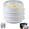 Generico Vaporiera Per Forno A Microonde Con Coperchio E Vassoio, Contenitore Per La Cottura A Vapore Di Grande Capacità, Sterilizzatore Per Microonde Per Riso, Pasta, Ravioli, Cottura (3 layer)