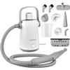 COSTWAY 1000W Pulitore a Vapore Multiuso, Macchina a Vapore Portatile con 10 Accessori Serbatoio da 300 ml, Pulizia a Vapore con Tubo Flessibile per Cucina Bagno Finestre (Grigio)