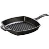 Lodge L8SGP3 - Bistecchiera rettangolare, con manico e manico, 26,5 cm, colore: Nero