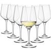 Bormioli Rocco - Electra Glasses Calice Trasparente Vino per Ogni Occasione, Set di 6 Calici da Degustazione