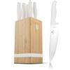 BerlingerHaus Berlinger Haus Set di 6 coltelli in acciaio temprato 3cr13/con supporto BAMBOO/crema opaca/Sahara Collection