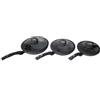 Generico Set 6 Pezzi Gran Pierre Bavaria 3 Padelle Antiaderenti 20-24-28 CM + 3 Coperchi