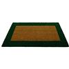Casatessile Zerbino rettangolare in cocco ECOCO BORDO per Ingresso Interno ed Esterno, Antiscivolo - VERDE, 50x100 cm.