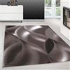 Teppium Moderno Tappeto per Soggiorno 200x300 (200x290 cm) Marrone, Design Astratto a Onde - Tappeto a Pelo Corto per Sala da Pranzo e Camera da Letto, Morbido e Facile da Pulire