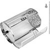 Generic Cestino Rotante per Barbecue e Friggitrice ad Aria in Acciaio Inox - Cestino Rotondo per Cottura di Noci, Chicchi di Caffè