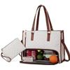 Chansunokku Borsa termica da donna, borsa per il pranzo, borsa termica con scomparto per il pranzo, borsa termica per laptop, borsa termica con scomparto per il pranzo, borsa per il lavoro, la scuola, l'ufficio