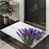 ALTCIRNMD Zerbino Viola Lavanda Su Assi Di Legno 90X150Cm Per Interni,Antiscivolo E Lavabile In Lavatrice,Tappeto Da Ingresso Stile Fotografia Minimalista,Pelo Basso E Antipelo Per Porta D'Ingresso