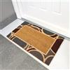 Casa Service VIDOR Zerbino Cocco Naturale Sagomato Mezzaluna 40x70 cm Fondo Gomma PVC per ingresso Resistente Lavabile Antiscivolo (B - Frame)