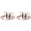 EASY LIFE Set 2 tazzine Caffe con piattino NUTCRACKERS